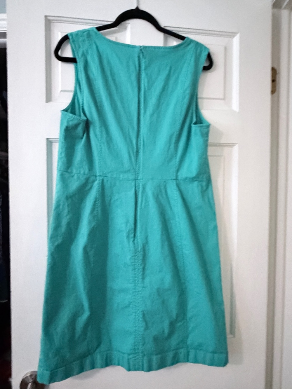 Boden Sleeveless Teal Shift Dress with Pockets - Picture 2 of 3